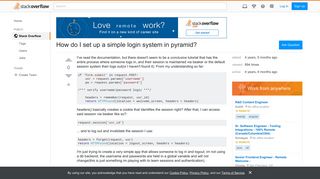 How do I set up a simple login system in pyramid? - Stack Overflow