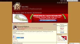 Pyramid Platform - REO Pro - Real Estate Default Professionals - Ning