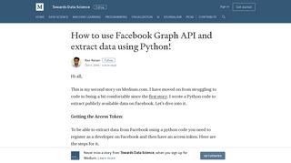 How to use Facebook Graph API and extract data using Python!