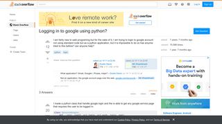 Logging in to google using python? - Stack Overflow