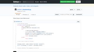 Python Script to check GMail account · GitHub
