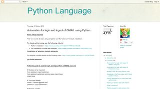 Python Language: Automation for login and logout of GMAIL using ...