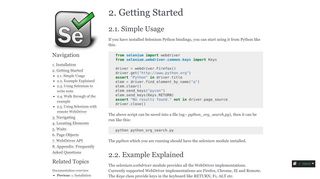 2. Getting Started — Selenium Python Bindings 2 documentation