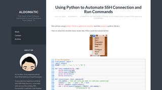 Using Python to Automate SSH Connection and Run Commands ...
