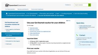 Use your Get Started voucher for your children | Recreation, sport and ...