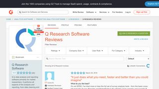 Q Research Software Reviews 2018 | G2 Crowd