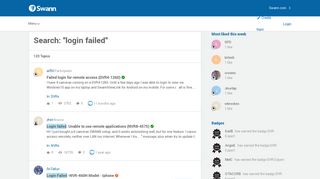 Login Failed - Join to ask questions and find answers | Swann Support ...