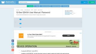 Password - Q-see QS434 User Manual [Page 32] - ManualsLib