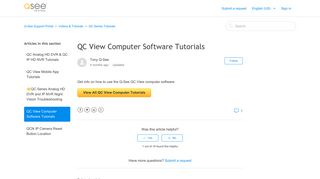 QC View Computer Software Tutorials – Q-See Support Portal