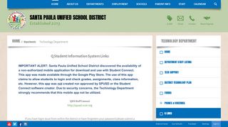 Technology Department / Q LINKS - Santa Paula Unified School District