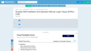 Login; Figure 29 Rmu Login - Qualstar Q48 Installation And Operation ...
