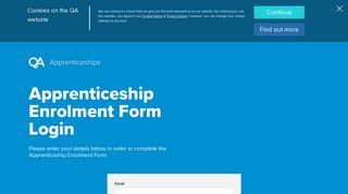 Apprenticeship Enrolment Form Login - QA Apprenticeships