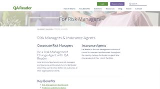 QA Reader Solutions for Risk Managers and Insurance Agents