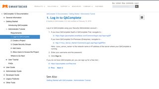 1. Log in to QAComplete - SmartBear Support