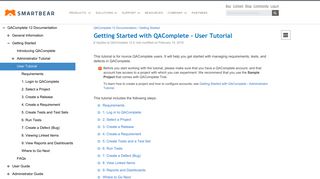 Getting Started with QAComplete - User Tutorial - SmartBear Support