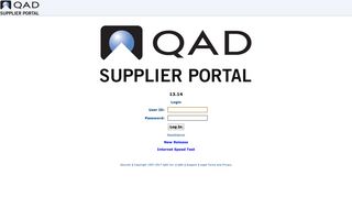 QAD Supplier Portal (13.14.3) Login
