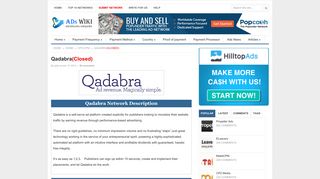 Qadabra(Closed) | AdsWiki - Ad Network Listing, Reviews, Payment ...