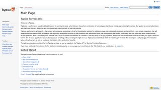 Taptica Services Wiki