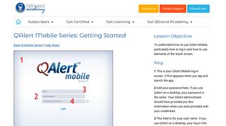 Getting Started in QAlert Mobile (Interactive) - QScend Academy