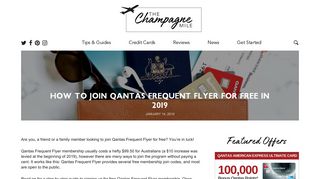 How to join Qantas Frequent Flyer for free in 2019 | The Champagne ...