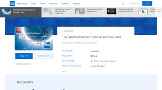 The Qantas American Express Discovery Card | AMEX Australia