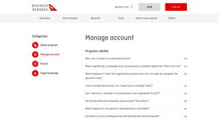 Manage account - FAQs | Qantas Business Rewards