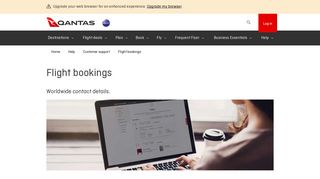 Flight booking contact numbers | Qantas