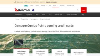 Compare Credit Cards that earn Qantas Points | Qantas Frequent ...