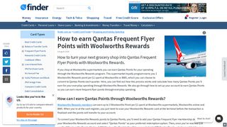 How to earn Qantas points with Woolworths Rewards | finder.com.au