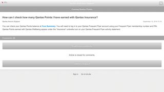 How can I check how many Qantas Points I have earned with Qantas ...