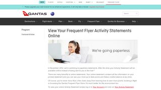 Frequent Flyer - Program - View Your Frequent Flyer Activity ... - Qantas