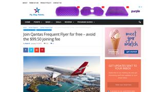 Join Qantas Frequent Flyer for free - avoid the $99.50 joining fee - Fly ...