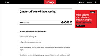 Qantas staff warned about rorting - Crikey