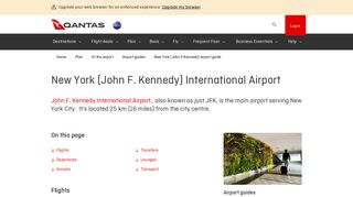 New York (John F Kennedy) airport guide | Qantas