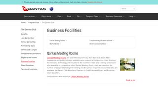 The Qantas Club Business Facilities | Qantas