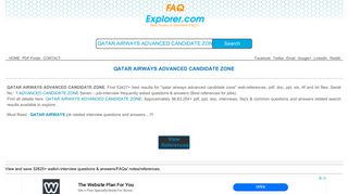 QATAR AIRWAYS ADVANCED CANDIDATE ZONE pdf interview ...