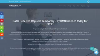 Received Register Temporary for Qatar | Qatar PVA - SMSCodes.io