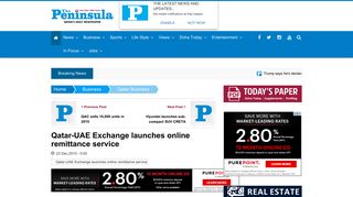 Qatar-UAE Exchange launches online remittance service - The ...