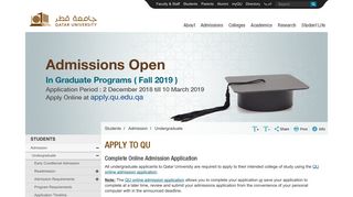 Apply to QU | Qatar University