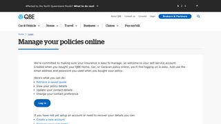 Manage your policies online | QBE AU