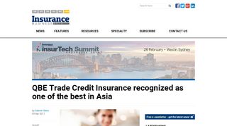 QBE Trade Credit Insurance recognized as one of the best in Asia ...