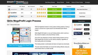 Qbits MegaProfit Login Binary Automated System in South Africa
