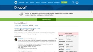 Application Login name? [#2309293] | Drupal.org