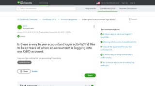 Solved: Is there a way to see accountant login activity? I'd like to keep ...