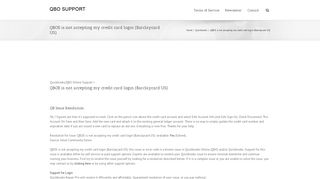 QBO Support – QBOE is not accepting my credit card login ...