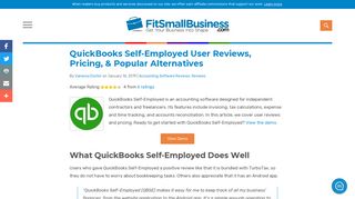 QuickBooks Self-Employed Reviews, Pricing & Popular Alternatives