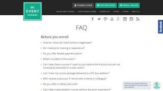 Frequently Asked Questions - QC Event School