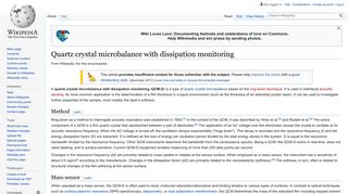 Quartz crystal microbalance with dissipation monitoring - Wikipedia