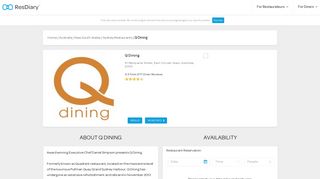 Q Dining - Book restaurants online with ResDiary