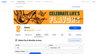Working at Qdoba: 373 Reviews about Pay & Benefits | Indeed.com